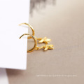 New Design Isand Style S925 Sterling Silver Lovely Starfish Hoop Earrings